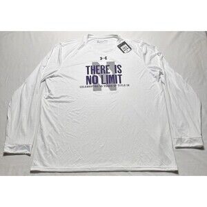 Northwestern University Under Armour Long Sleeve White There Is No Limit NWT New